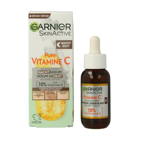 Garnier SkinActive Vitamine C* Anti-Pigmentvlekken Nachtserum met Hyaluronzuur 30ML