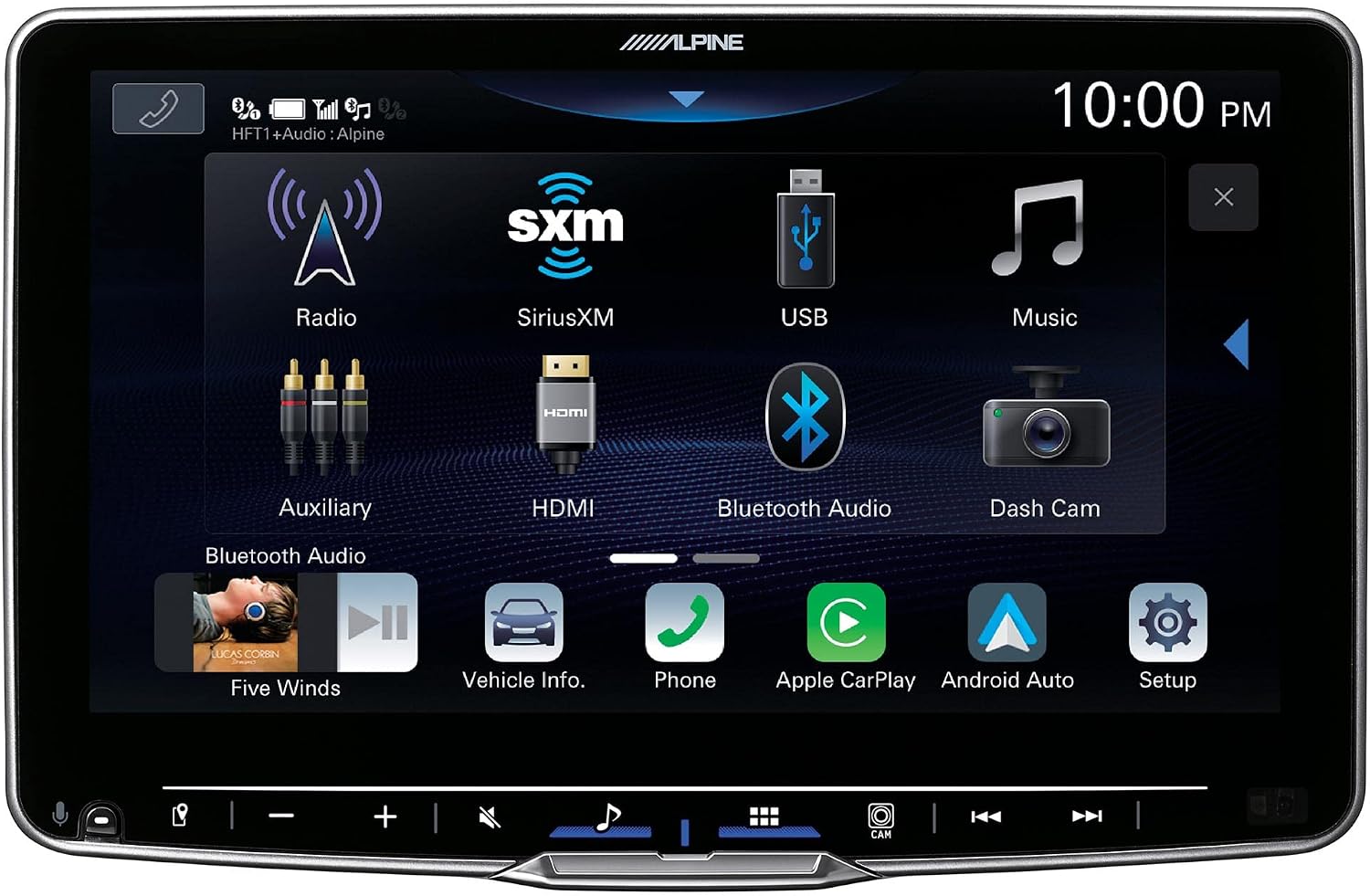 Alpine Halo9 iLX-F509 Digital multimedia receiver — a 9" touchscreen that fits in a DIN dash opening