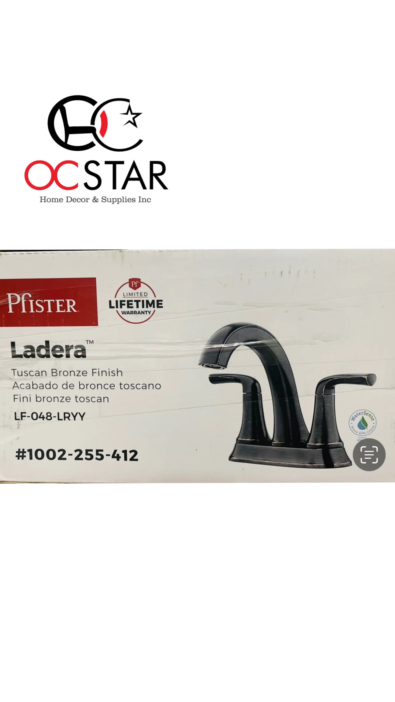 Pfister LF-048-LRYY Ladera 4 in. Centerset 2-Handle Bathroom Faucet in Tuscan Bronze *DAMAGED BOX*