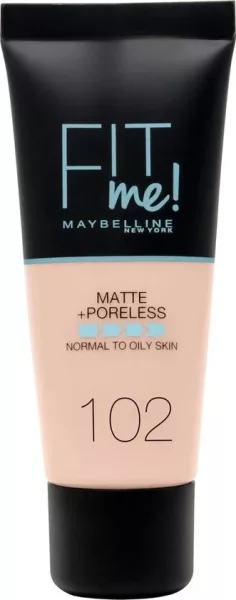 MAYBELLINE FIT ME MATTE & PORELESS FOUNDATION - 102 FAIR