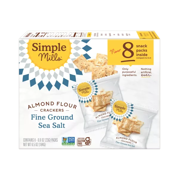 Simple Mills, Almond Flour Crackers, Fine Ground Sea Salt, 7 oz (199 g)