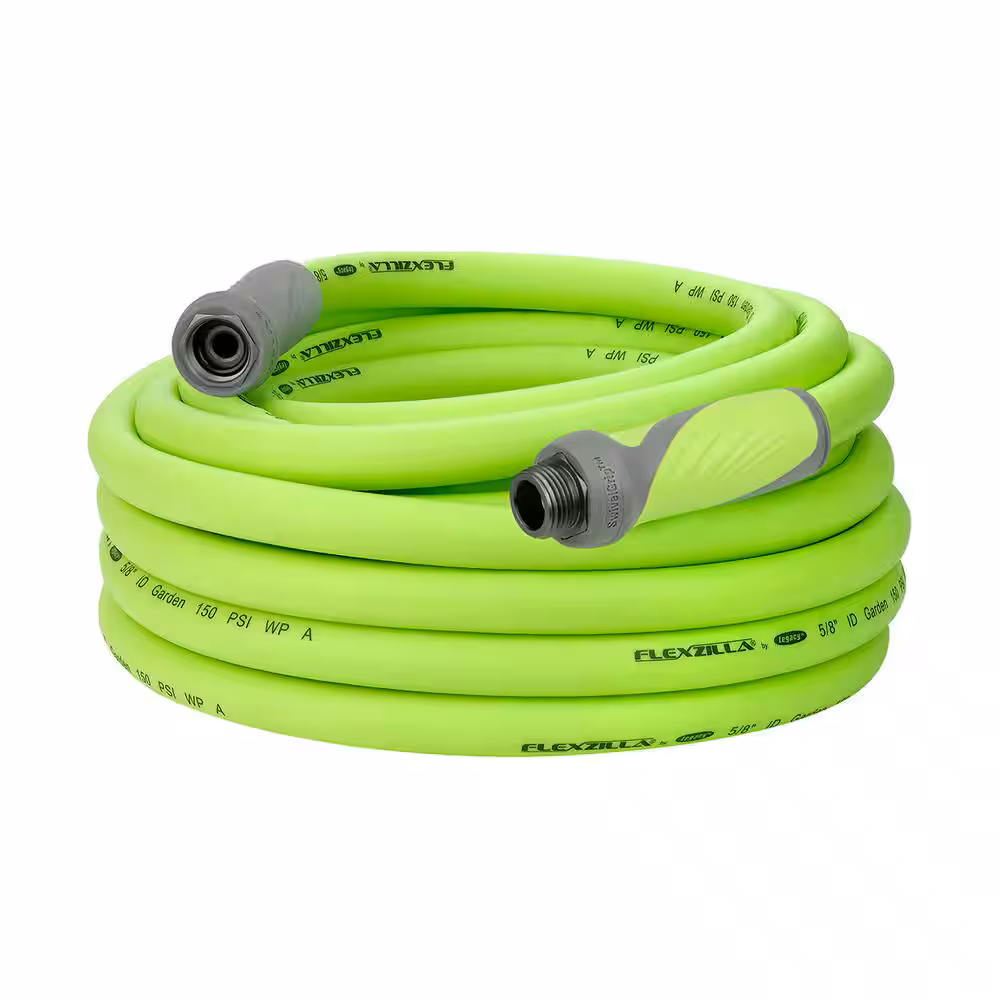 Flexzilla 5/8 in ID x 50 ft L SwivelGrip Garden Hose, ZillaGreen