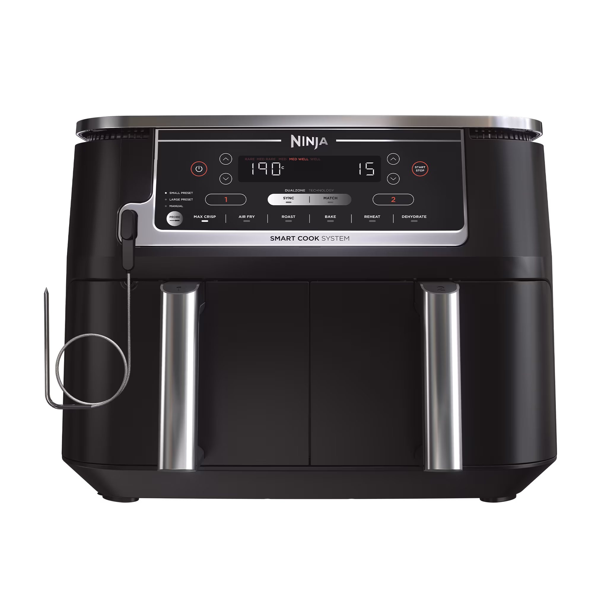 Ninja Foodi MAX AF451UK Dual Zone Air Fryer with Smart Cook System - Black