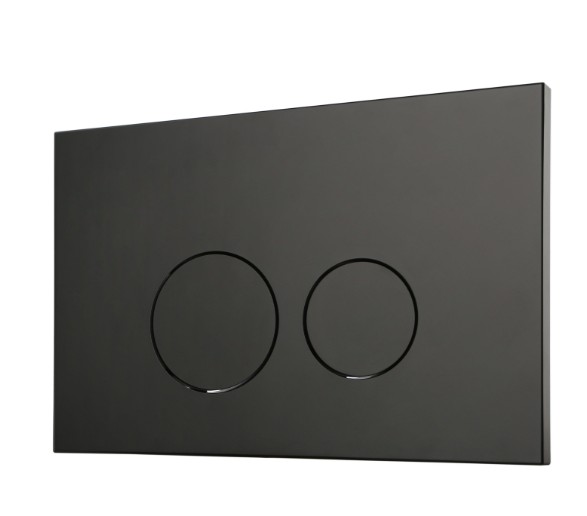 Bedieningsplaat – voor Geberit UP320 inbouwreservoir – dualflush – ronde knoppen – kunststof zwart mat