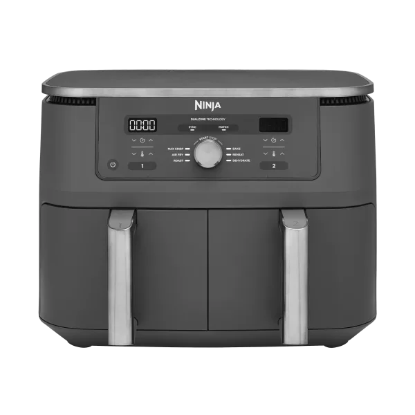 Ninja DZ400UK Dual Zone Air Fryer, 9.5L, Grey