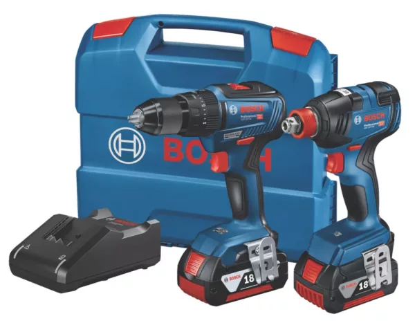 Bosch Pro Twin Pack 18V 2 x 5.0Ah Li-ion Drill & Impact Driver BSH615990M71