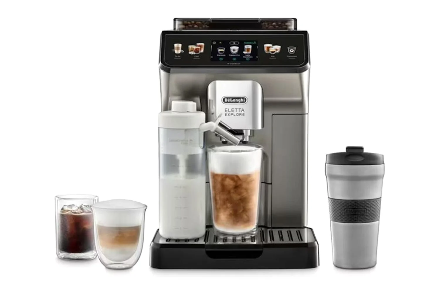 De'Longhi Eletta Explore ECAM450.86.T Bean to Cup Coffee Machine, Titanium Black