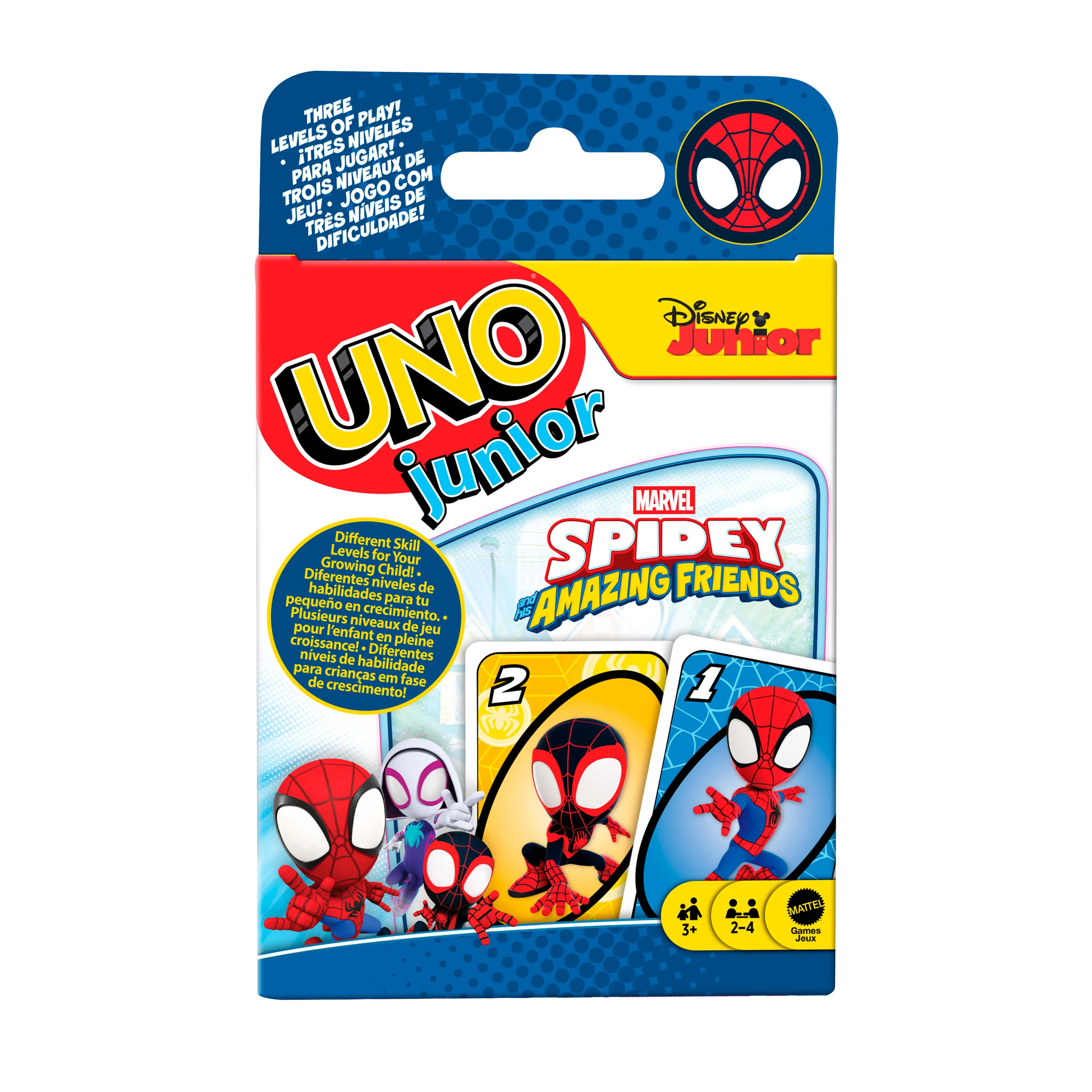 Mattel Games UNO Junior Marvel Spidey and His Amazing Friends, Ages 3+