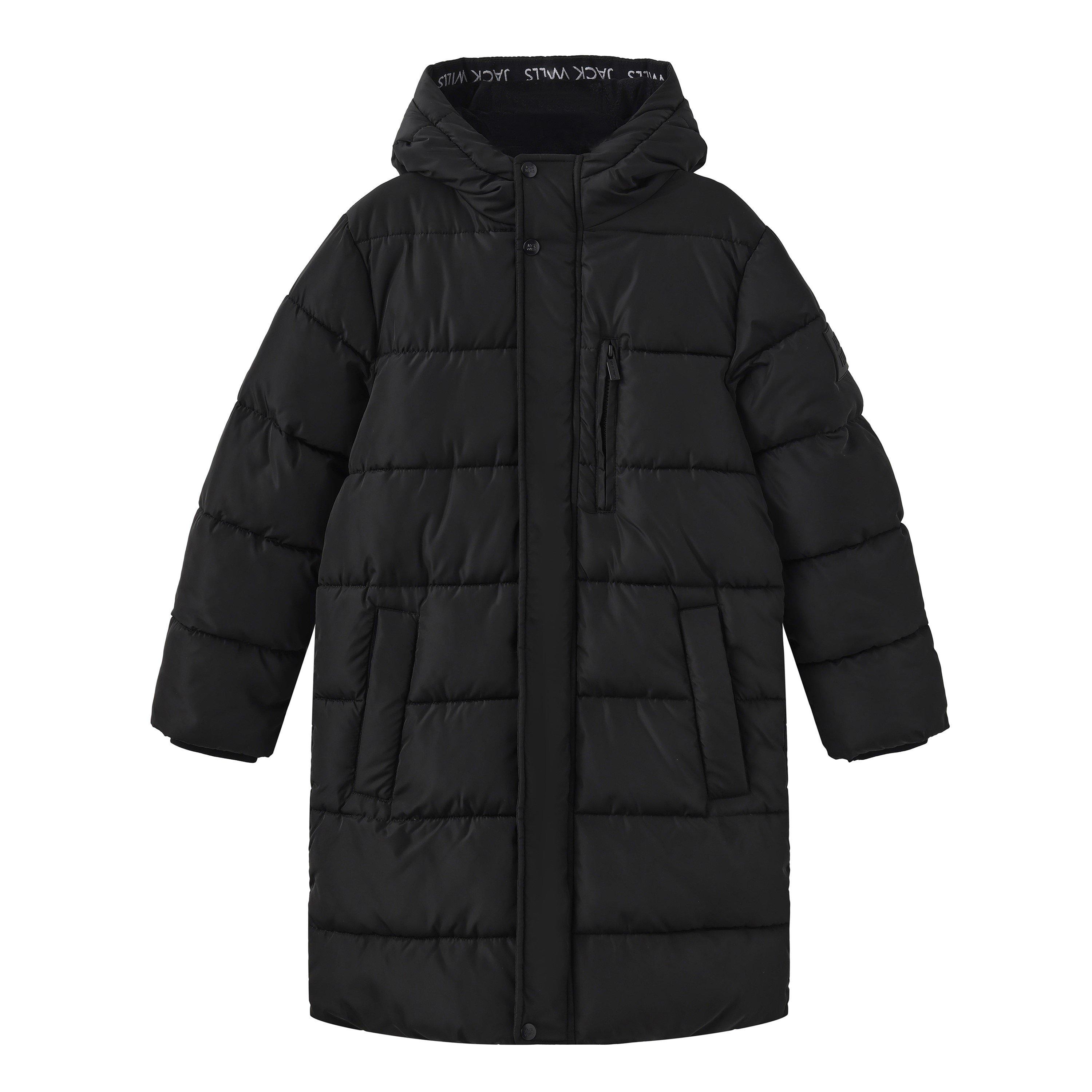 Jack Wills Kids' JW Hooded Long Sleeve Long Puffer Jacket