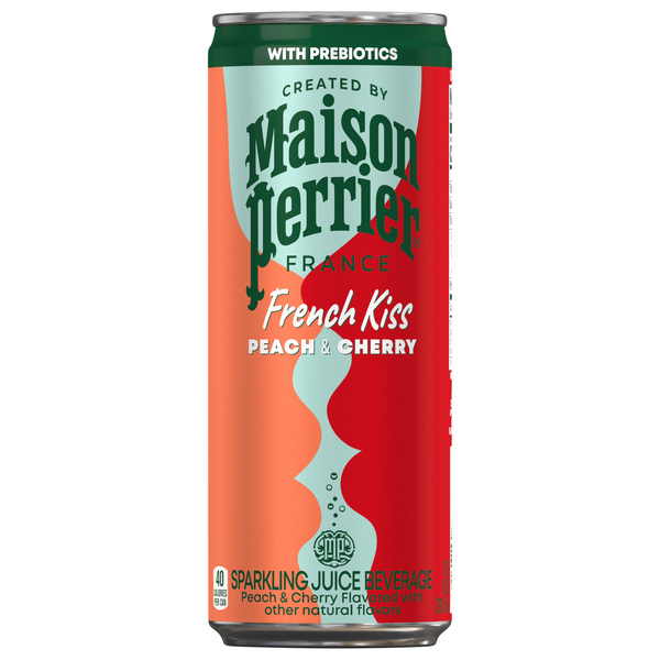 Maison Perrier French Kiss Sweetened Sparkling Water, Peach & Cherry