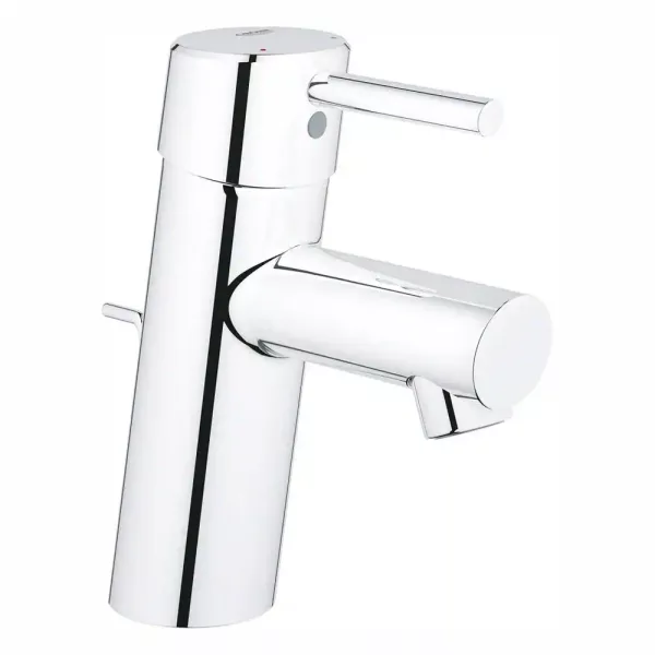 Grohe Manual Straight Spout Bathroom Faucet, Single Hole Mount, Chrome 1 Hole
