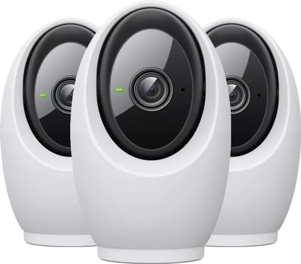 Tapo C260 Beveiligingscamera Binnen 3-pack - Bundelvoordeel - 4K 8MP - Gezichtsherkenning - 360° Draaibaar - Fysieke Privacymodus - Wifi 2,4 & 5 GHz - 18x Zoom - 12m Nachtzicht - 90 dB Sirene - microSD tot 512GB - Geen Abonnement