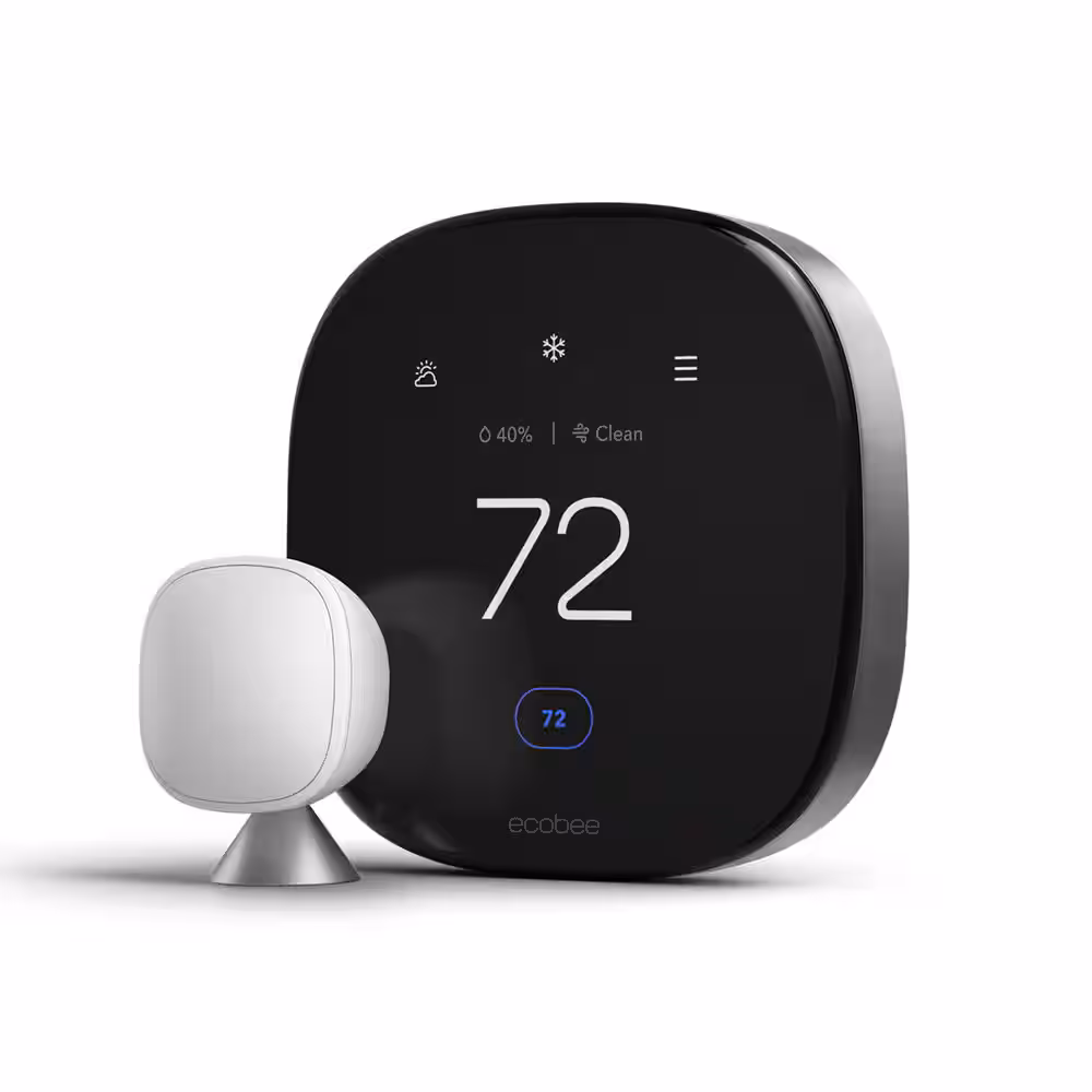 ecobee Smart Thermostat Premium: Wi-Fi, Voice Control, Touch Screen, Smartphone App, IFTTT, Alexa, Google Assistant Compatible