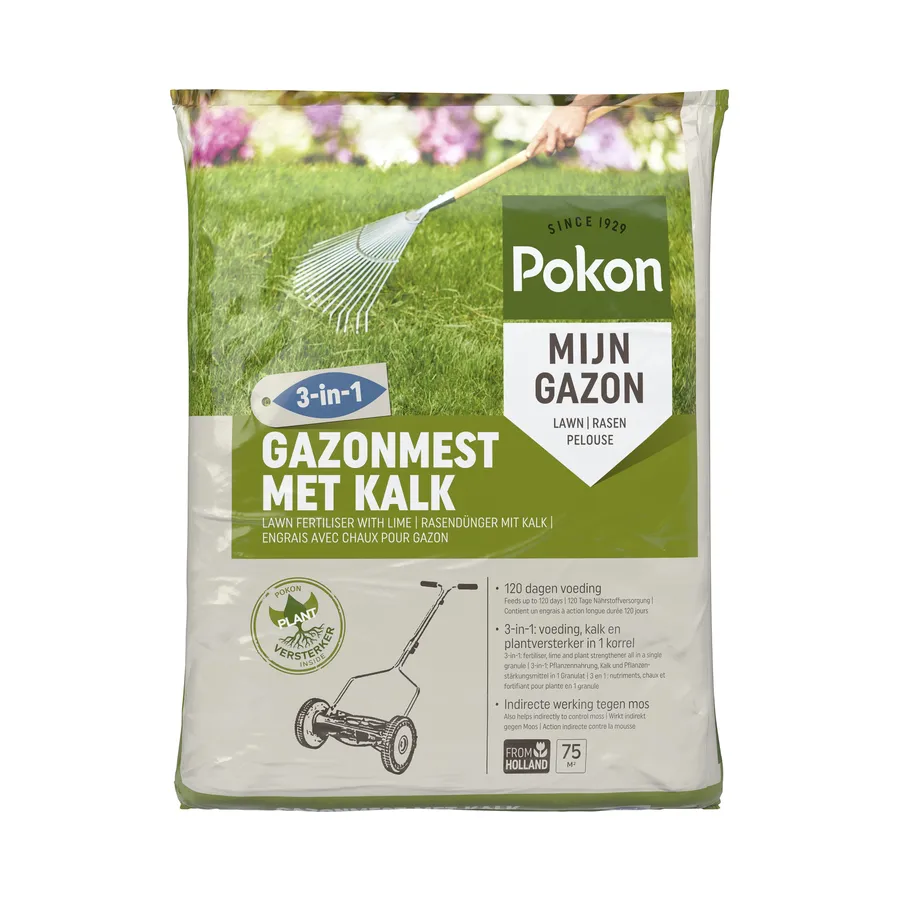 Pokon lawn fertilizer with lime 5 kg for 75 m²
