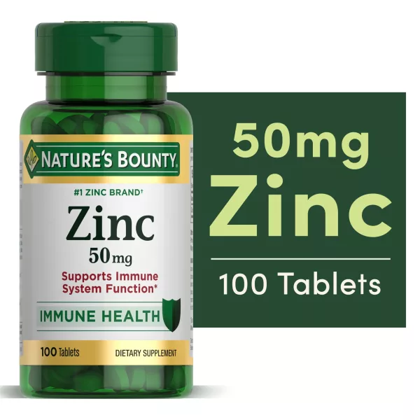 Zinc 50mg Chelated Tab 100ct by Nature’s Bounty