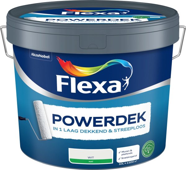Flexa Powerdek Muren & Plafonds - Wit