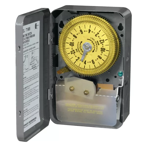 Electromechanical Timer, 24 hr, SPDT, Metal