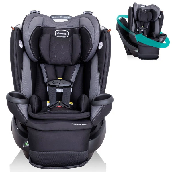 Evenflo Revolve 360 Extend All-in-One Rotating Convertible Car Seat - Revere Gray