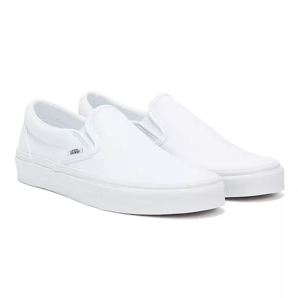 Vans Classic Slip on Women's True White Canvas Trainers