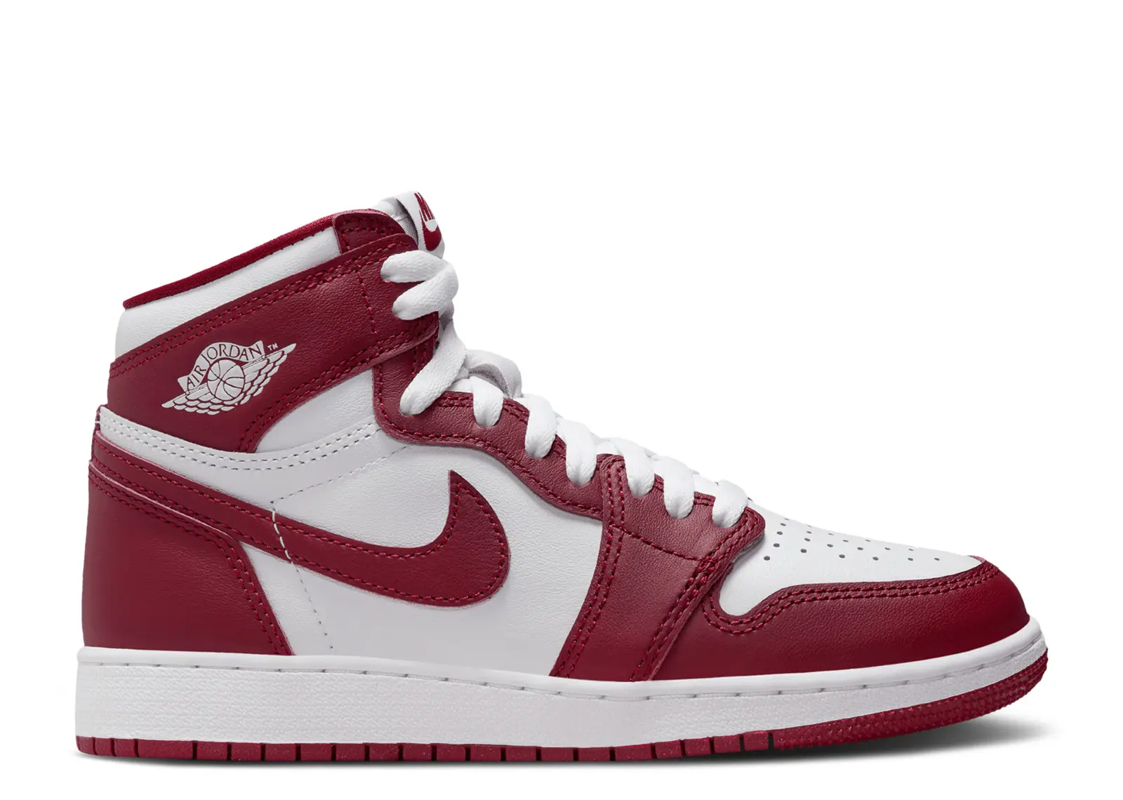 Big Kid's Jordan 1 Retro High OG "Artisanal Red" Wt/Team Rd (FD1437 160) - 6