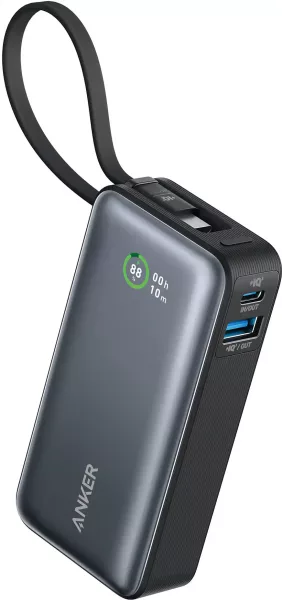 Anker Nano Power Bank (30W, Built-In USB-C Cable)