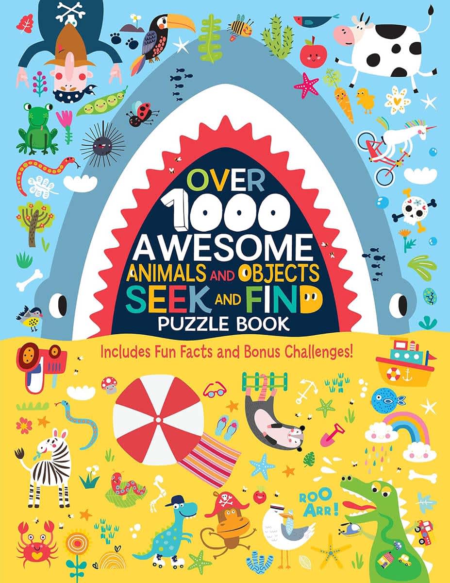 Over 1000 Awesome Animals and Objects Seek and Find Puzzle Book