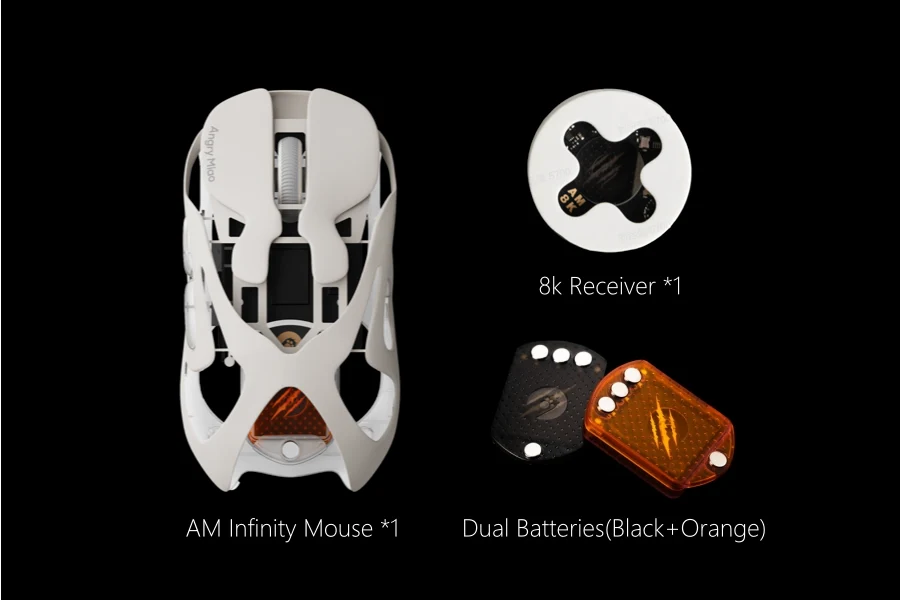 Angry Miao Infinity Wireless Gaming Mouse - Cloud White
