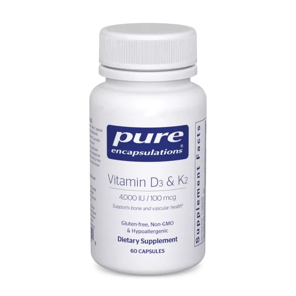 Pure Encapsulations Vitamin D3 & K2 | Bone, Vascular & Immune Support
