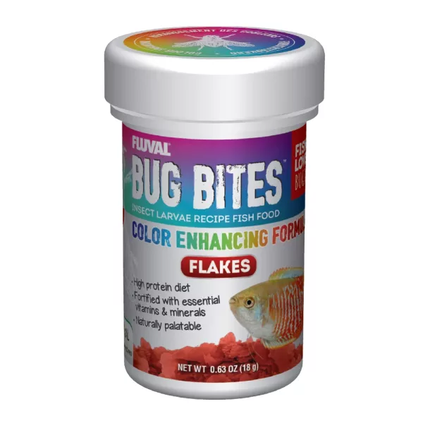 Fluval Bug Bites Color Enhancing Formula Flakes .63oz