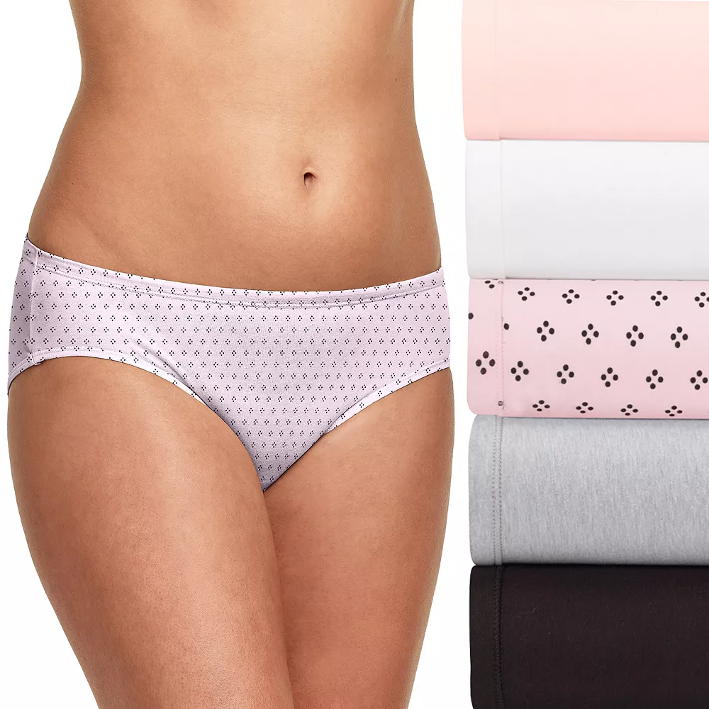 Hanes Ultimate ComfortSoft Women’s Hipster Underwear, 5-Pack