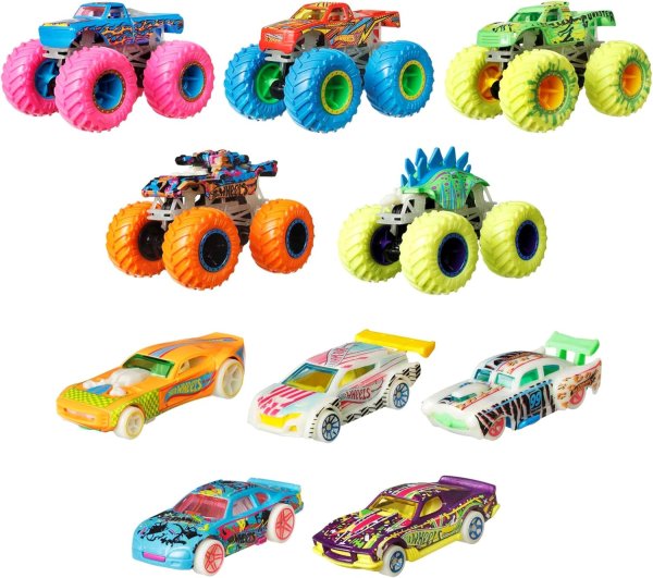 Hot Wheels MT Glow in Dark Bundle