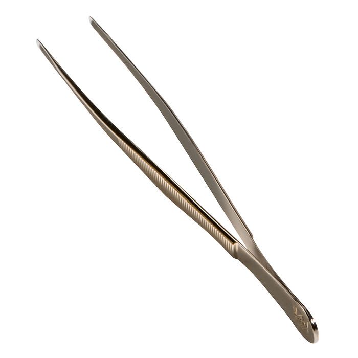Stamp tongs De-Luxe, 12 cm (4 3/4"), with sleeve, straight