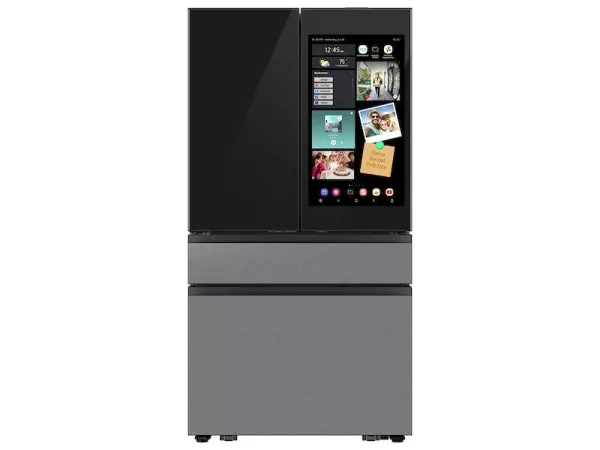 Bespoke 29 cu. ft. 4-Door French Door Refrigerator with AI Family Hub™+ & AI Vision Inside™ in Charcoal Glass and Stainless Steel