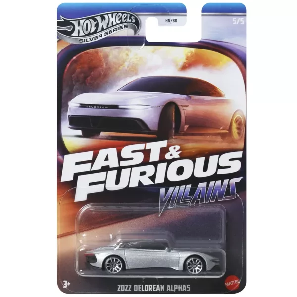 Hot Wheels Fast & Furious 2025 Mix 2 Villains Series / #5 - 2022 DeLorean Alpha5 (Metalflake silver)