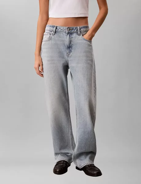 Calvin Klein 90s Straight Jeans – Blauw – Dames