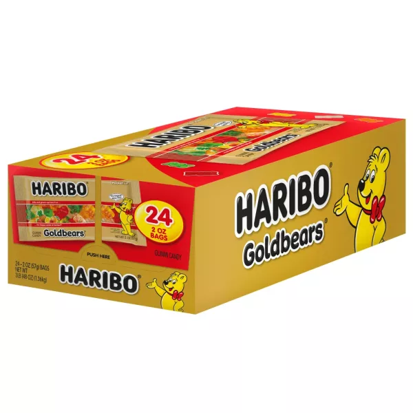 Haribo Gummi Candy, Gold-Bears, 3 lb (24 packs of 2 oz.)