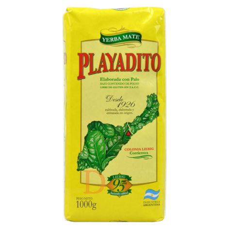 Playadito Yerba Mate 1kg – 1 Pack, Mate Tea Loose Leaves, Natural Energy, Coffee Alternative, Argentine Yerba Mate, Hot or Cold