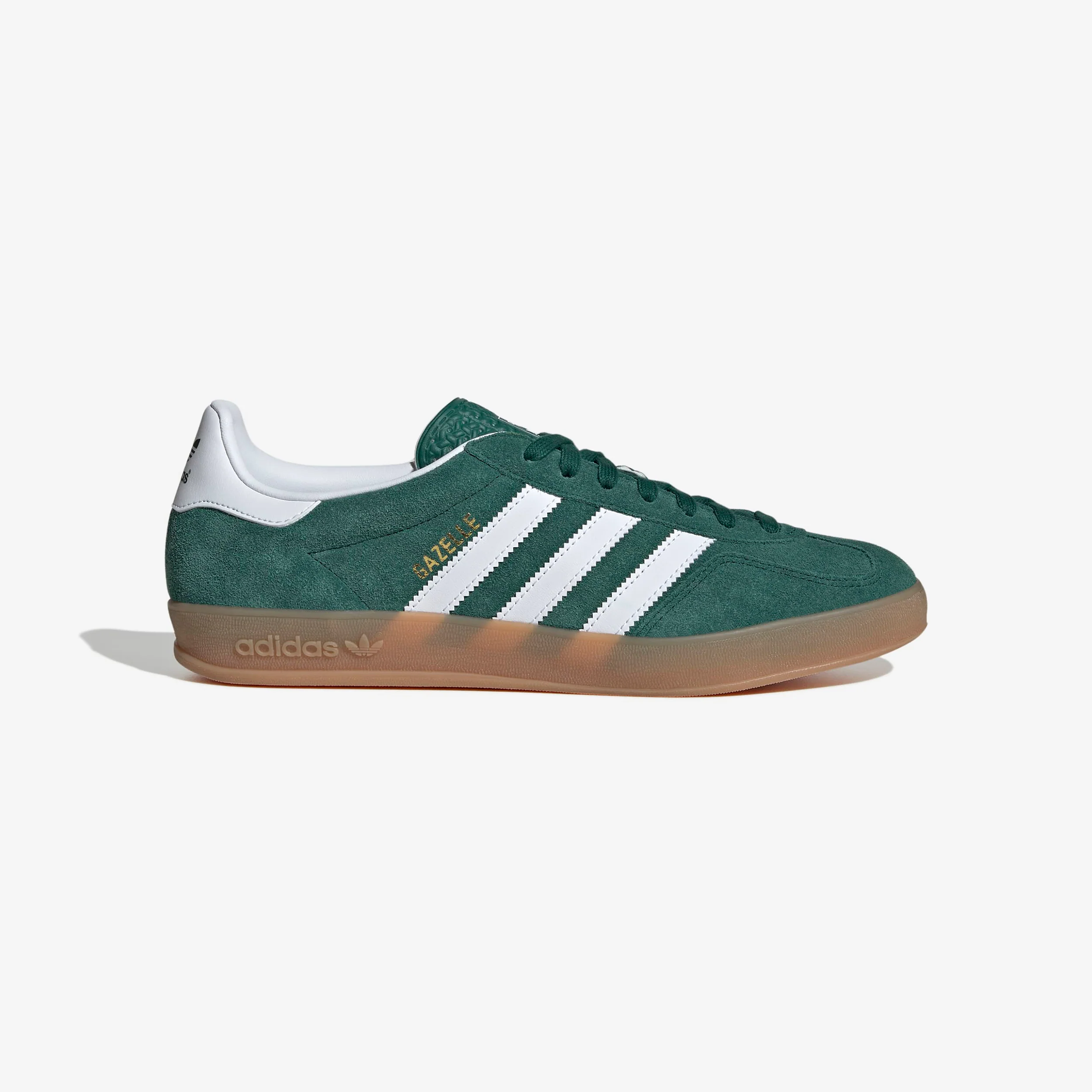 adidas Originals GAZELLE INDOOR UNISEX - Sneakers laag - collegiate green/footwear white