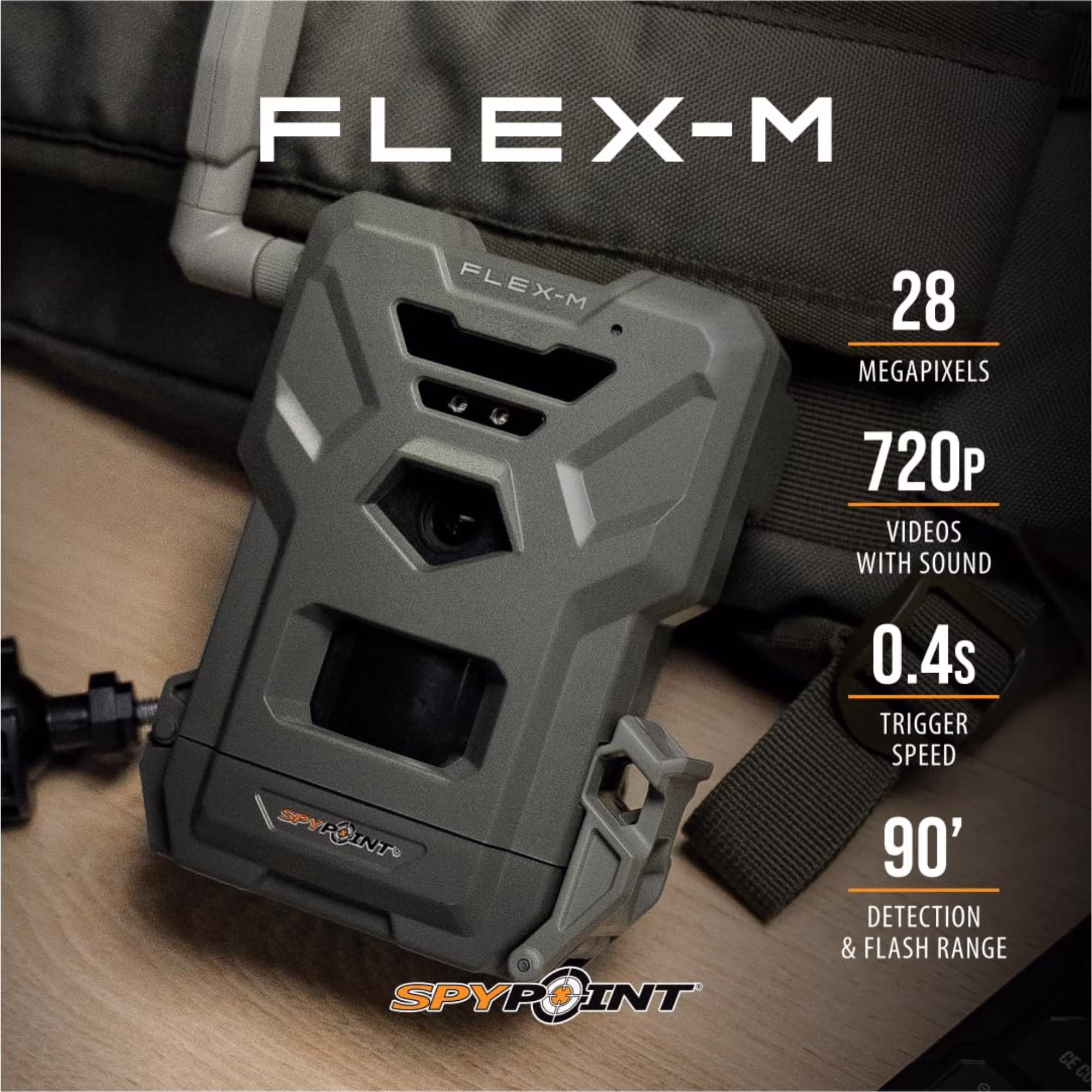 New SPYPOINT FLEX-M Cellular Trail Camera with 28MP photos 720p Videos And Sound