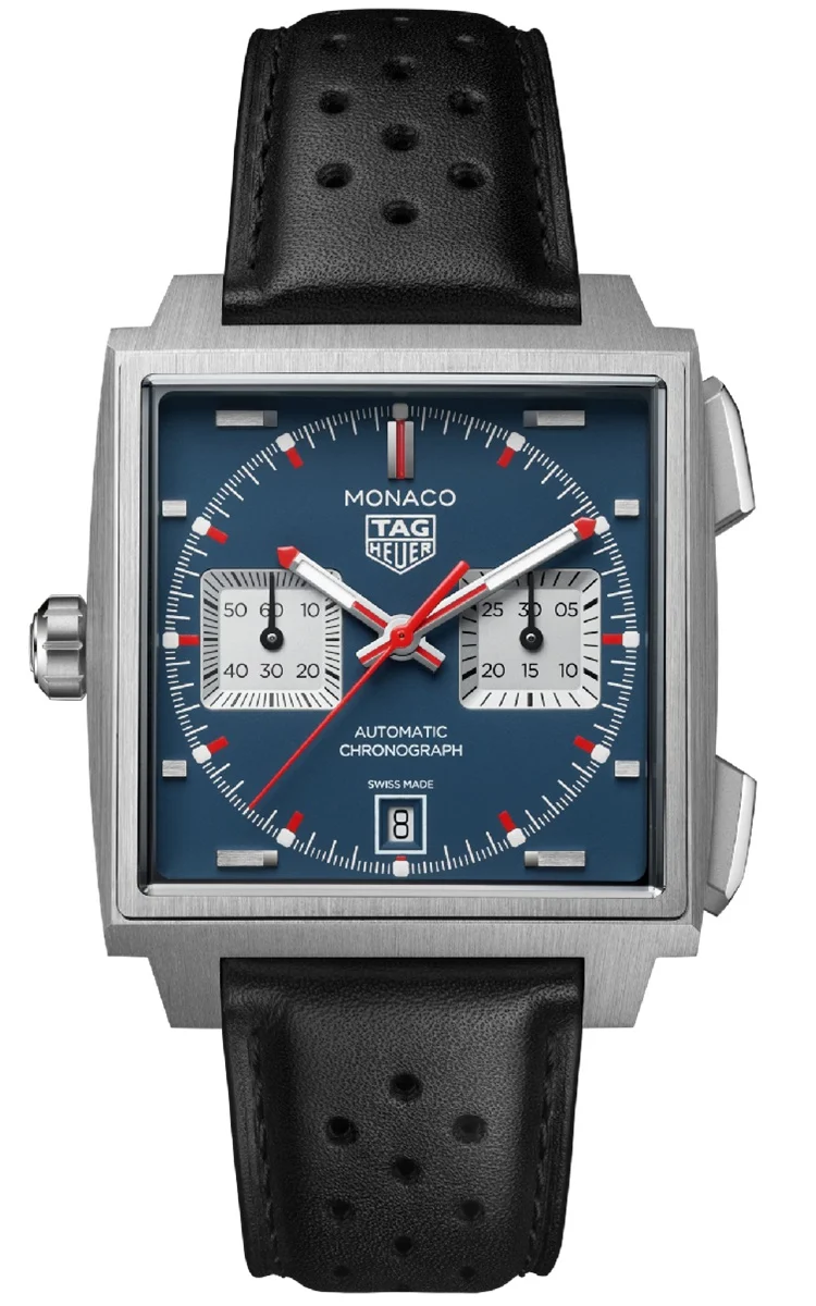 TAG Heuer Monaco Chronograph 39mm Titanium Mens Watch Blue